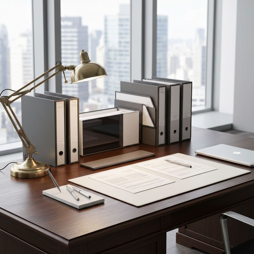 Escritorio con documentos